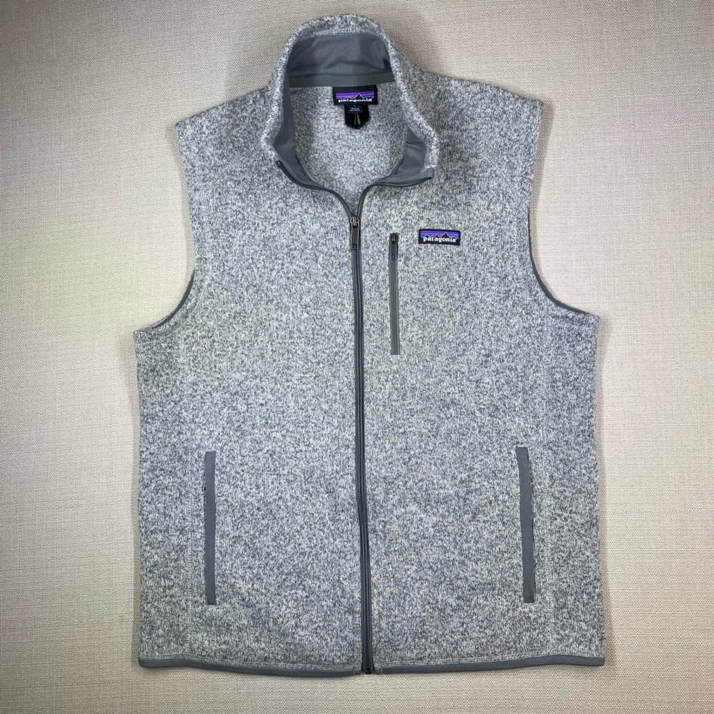 Patagonia Mens Better Sweater Fleece Full Zip Vest Gray Size Large